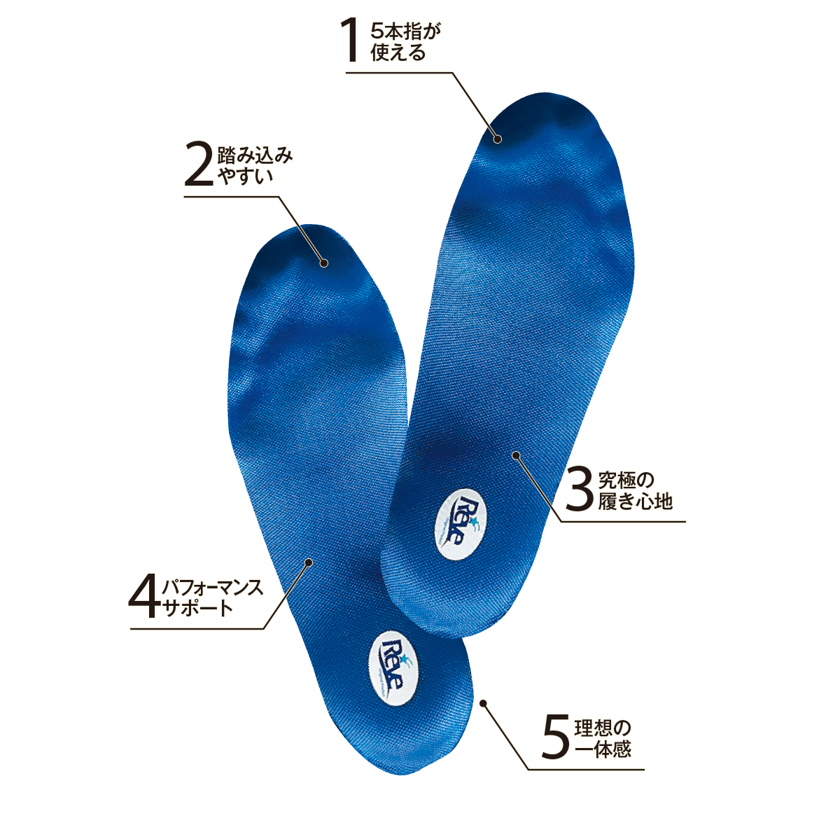 REVE（レーブ）5本指インソール